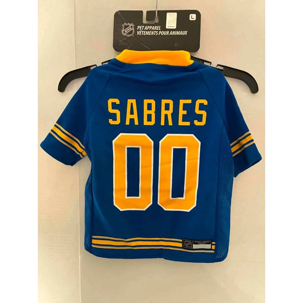 Pets First Buffalo Sabres Pet Jersey Large Blue New NHL Hockey Dog Shirt 00